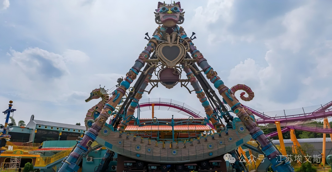 广州长隆欢乐世界弹射过山车和海盗船区域的包装效果、音响系统、特效系统安装工程