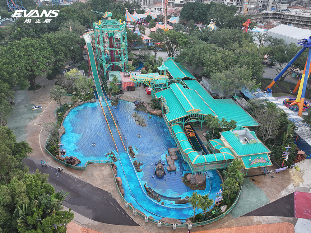 埃文斯承接的广州长隆欢乐世界激流勇进项目顺利完工！